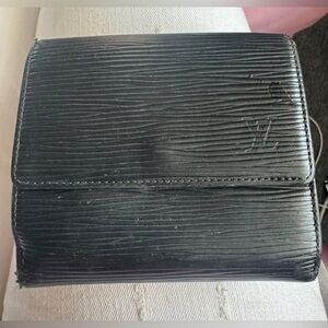 Authentic Epi wallet Black Louis Vuitton Men's